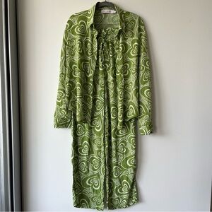 Lisa Says Gah Alyssa Wild Hearts Set XS Oversized L/S Shirt Wide Leg Pants Print